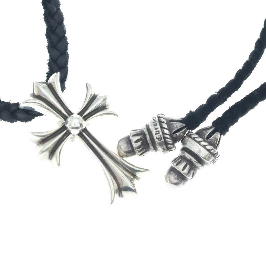 CHROME HEARTS(クロムハーツ) CH CRS SMLスモールCHクロス BC ボロチップブレイド ネックレス シルバー BCA220