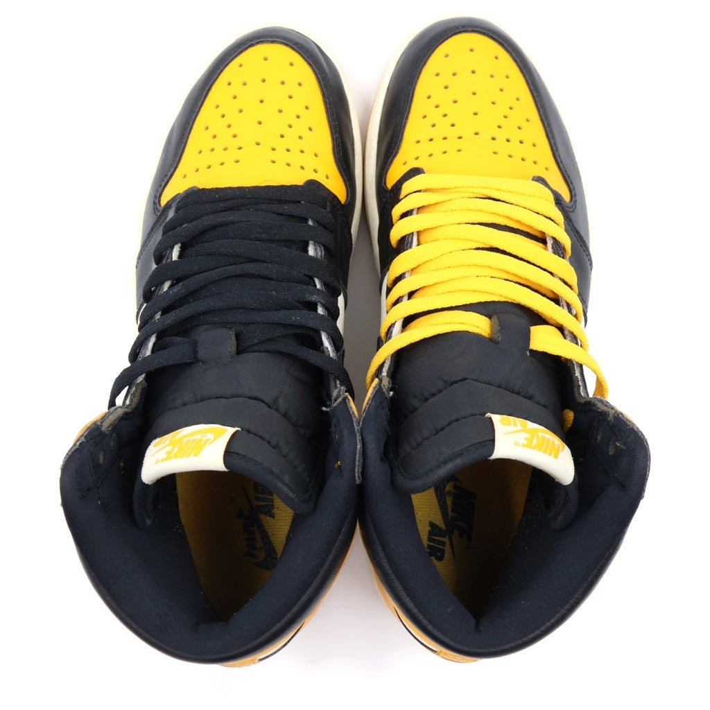 NIKE(ナイキ) AIR JORDAN1 RETRO HIGH OG TAXI エアジョーダン1 レトロハイ タクシー ハイカットスニーカー ブラック/ホワイト/イエロー US10/28cm 555088-711