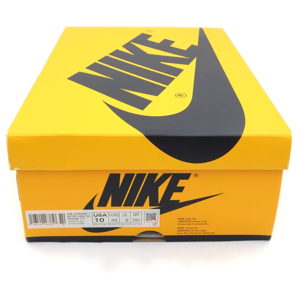 NIKE(ナイキ) AIR JORDAN1 RETRO HIGH OG TAXI エアジョーダン1 レトロハイ タクシー ハイカットスニーカー ブラック/ホワイト/イエロー US10/28cm 555088-711