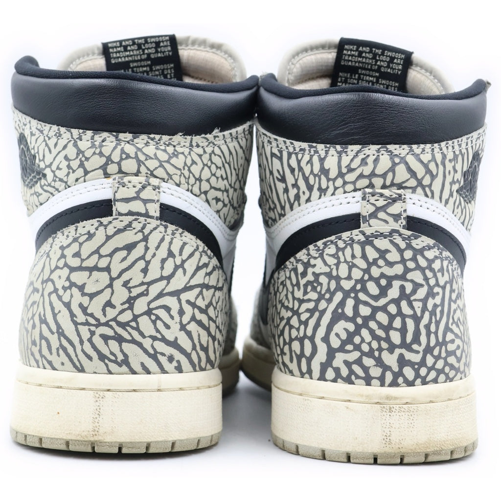 NIKE(ナイキ) AIR JORDAN 1 RETRO HIGH OG WHITE CEMENT ELEPHANT エアジョーダン1 ホワイトセメント ハイカットスニーカー ホワイト/グレー US10/28cm DZ5485-052