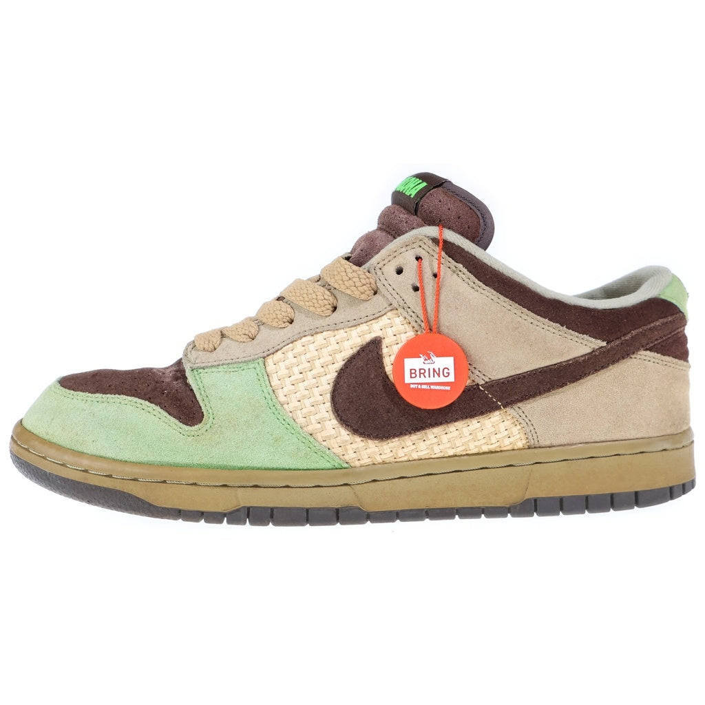 NIKE(ナイキ) 【観賞用 2004年製】 ×KICKS HI DUNK LOW ALOHA キックス ハイ ダンク アロハ ローカットスニーカー ブラウン/グリーン US11/29cm 310661-221