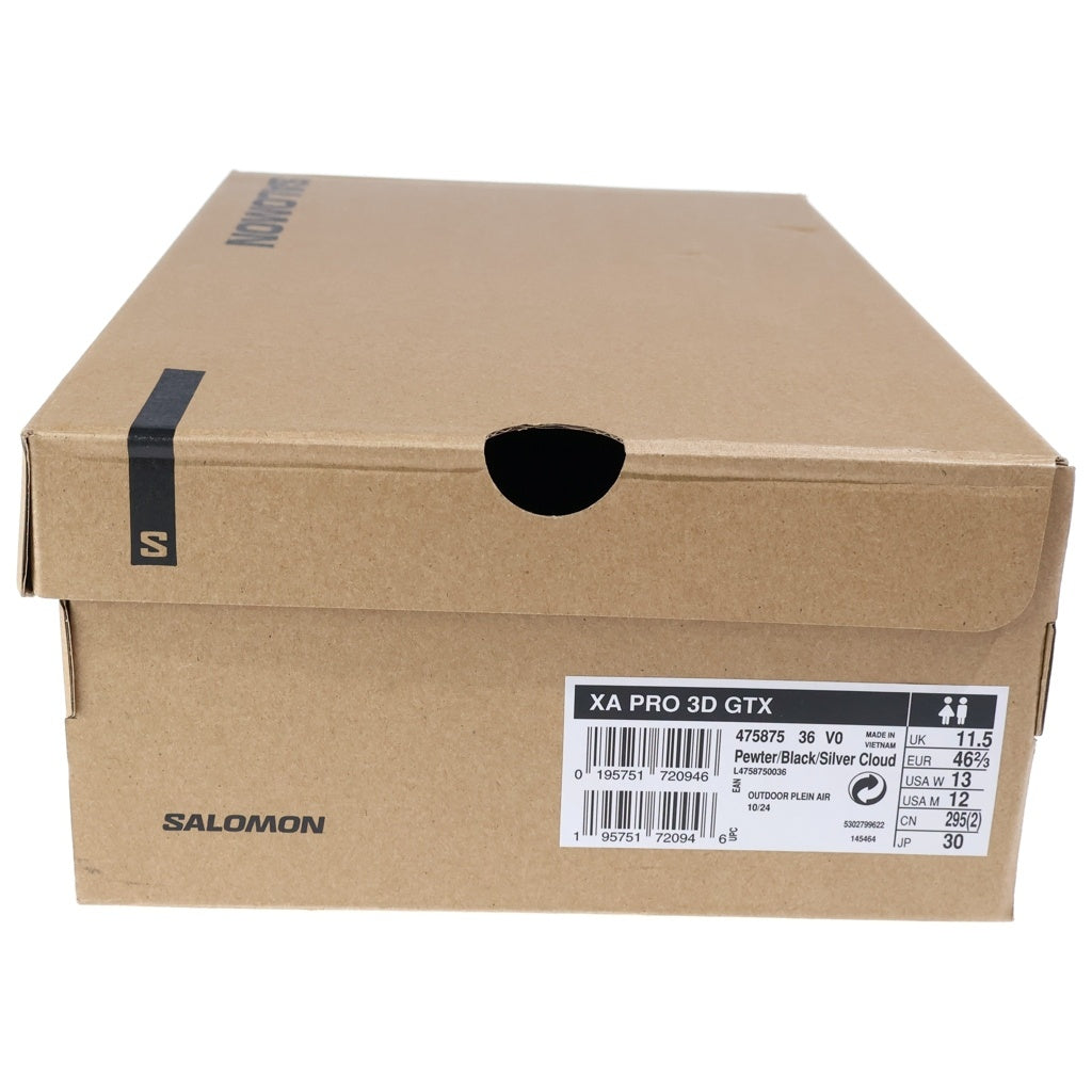 SALOMON(サロモン) XA PRO 3D GTX 475875 ゴアテックス ローカットスニーカー グレー/ブラック US12/30cm