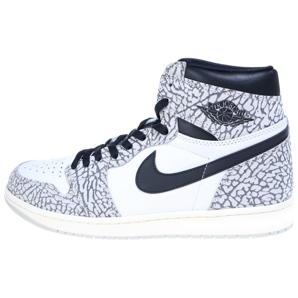 NIKE(ナイキ) AIR JORDAN 1 RETRO HIGH OG WHITE CEMENT ELEPHANT DZ5485-052 エアジョーダン1 ホワイトセメント ハイカットスニーカー ホワイト/グレー US12/30.0cm