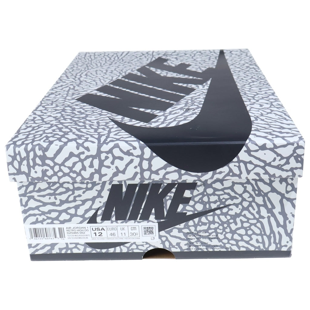 NIKE(ナイキ) AIR JORDAN 1 RETRO HIGH OG WHITE CEMENT ELEPHANT DZ5485-052 エアジョーダン1 ホワイトセメント ハイカットスニーカー ホワイト/グレー US12/30.0cm