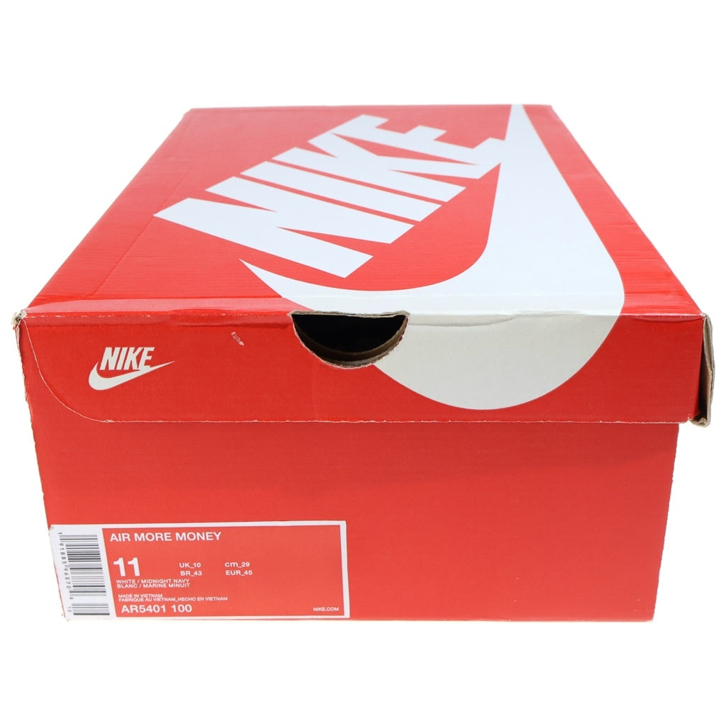 NIKE(ナイキ) AIR MORE MONEY NYC AR5401-100 エアモアマネー ハイカットスニーカー ホワイト/ネイビー US11/29.0cm
