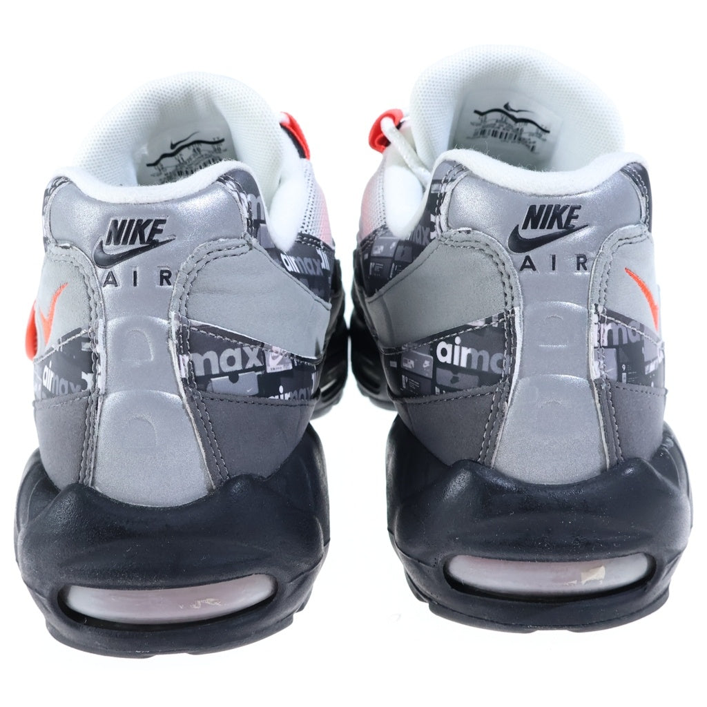 NIKE(ナイキ) × atmos AIR MAX 95 RED WE LOVE NIKE アトモス エアマックス95 ウィーラブナイキ レザーローカットスニーカー マルチカラー US12/30.0cm AQ0925-002