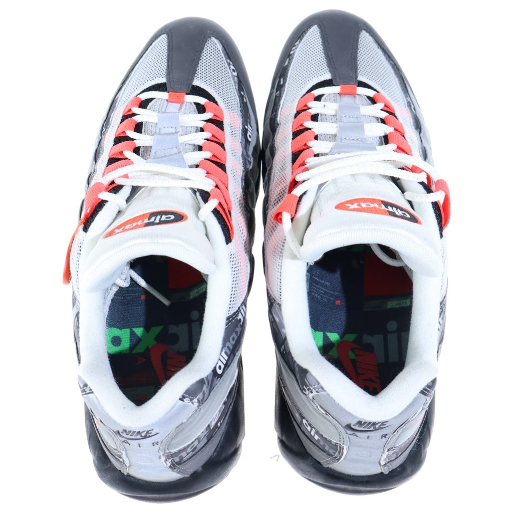 NIKE(ナイキ) × atmos AIR MAX 95 RED WE LOVE NIKE アトモス エアマックス95 ウィーラブナイキ レザーローカットスニーカー マルチカラー US12/30.0cm AQ0925-002