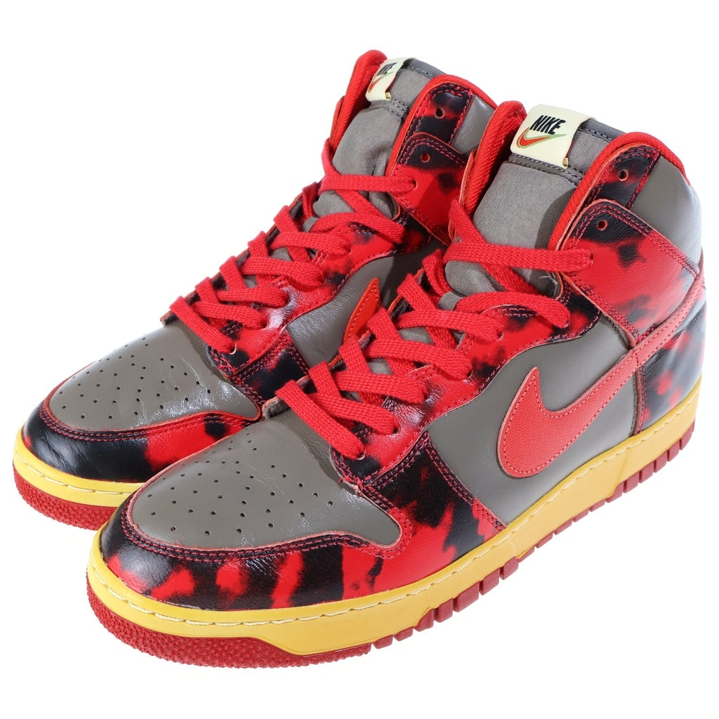 NIKE(ナイキ) DUNK HI 1985 SP RED ACID WASH DD9404-600 ダンク レッドアシッドウォッシュ ハイカットスニーカー グレー/レッド US12/30.0cm