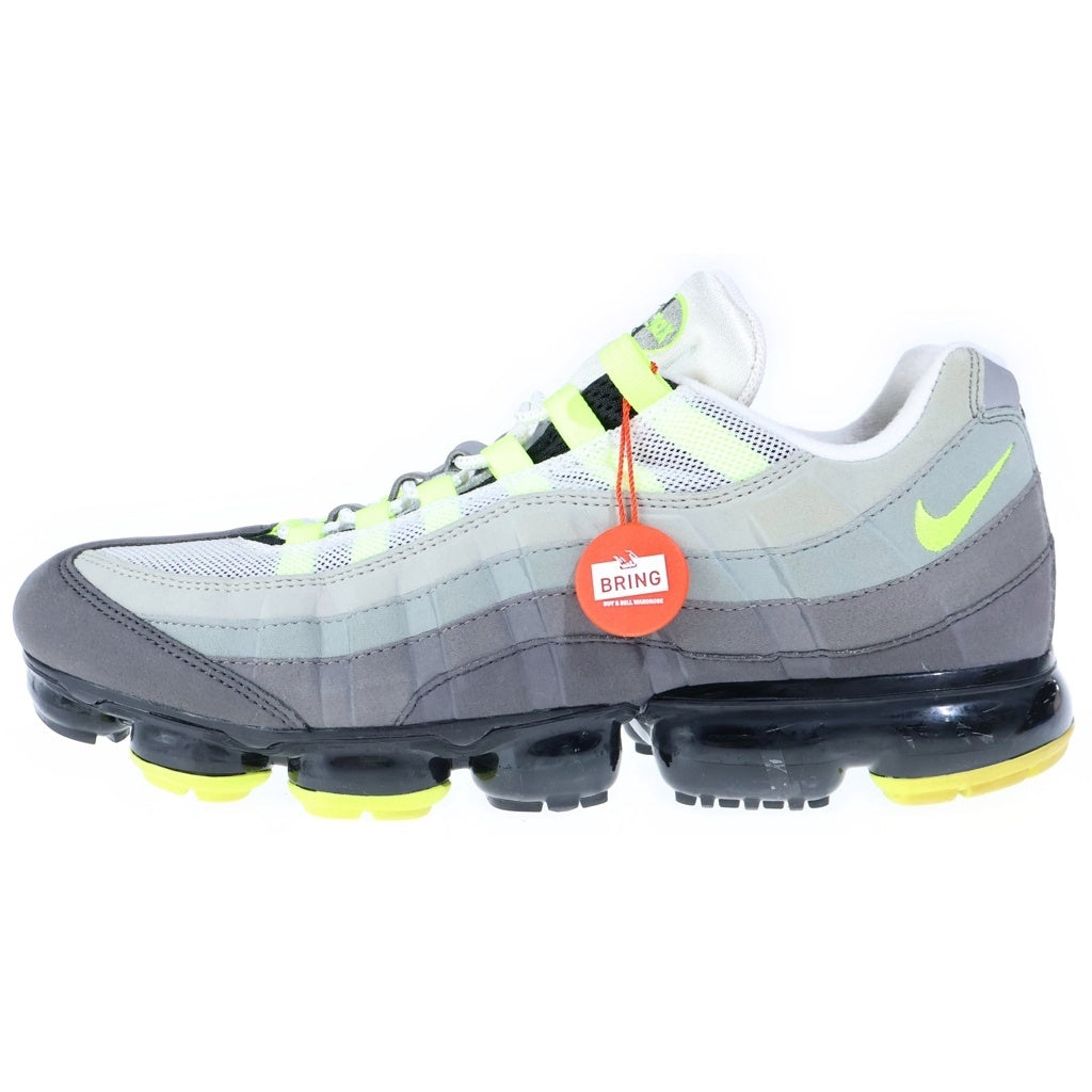 NIKE(ナイキ) AIR VAPORMAX 95 NEON AJ7292-001エアヴェイパーマックス ネオン ローカットスニーカー グレー/イエロー US12/30.0cm AJ7292-001