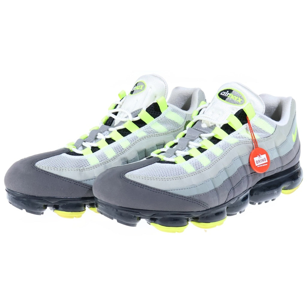 NIKE(ナイキ) AIR VAPORMAX 95 NEON AJ7292-001エアヴェイパーマックス ネオン ローカットスニーカー グレー/イエロー US12/30.0cm AJ7292-001