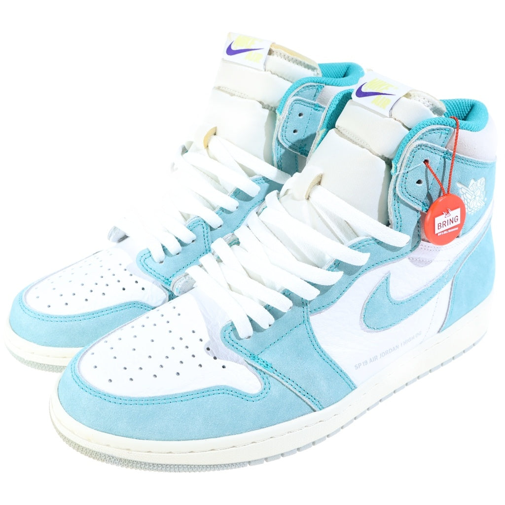 NIKE(ナイキ) AIR JORDAN1 RETRO HIGH OG エアジョーダン1 ターボグリーン ハイカットスニーカー ホワイト/グリーン US12/30.0cm 555088-311