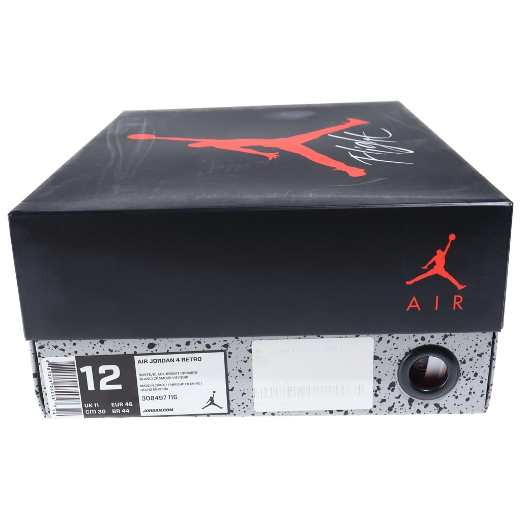 NIKE(ナイキ) AIR JORDAN 4 RETRO FLIGHT NOSTALGIA 308497-116 エアジョーダン4 レトロ フライトノスタルジー ミッドカットスニーカー ホワイト US12/30.0cm