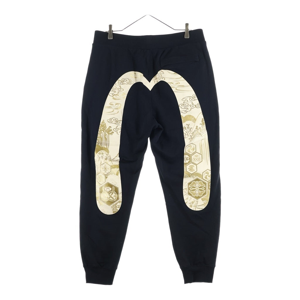 EVISU(エビス) カモメと鶴の恩返し大黒プリント レギュラーフィット スウェットパンツ ブラック 2EAHTM5SP1237XXCT