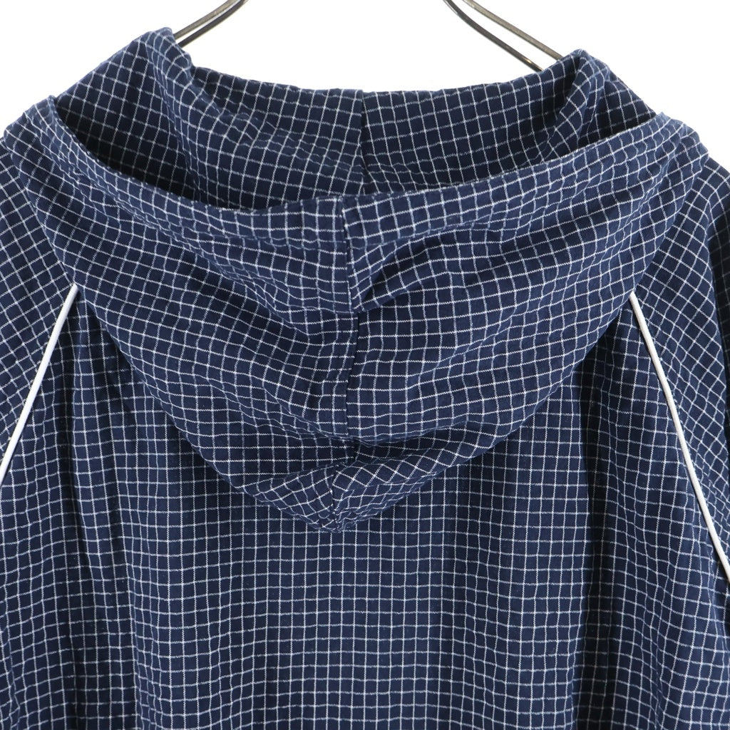 THE BLACK EYE PATCH(ブラックアイパッチ) GRID PATTERNED OE LOGO ANORAK グリッドパターン OEロゴ アノラックパーカー ジャケット ネイビー BEP-25SS-076