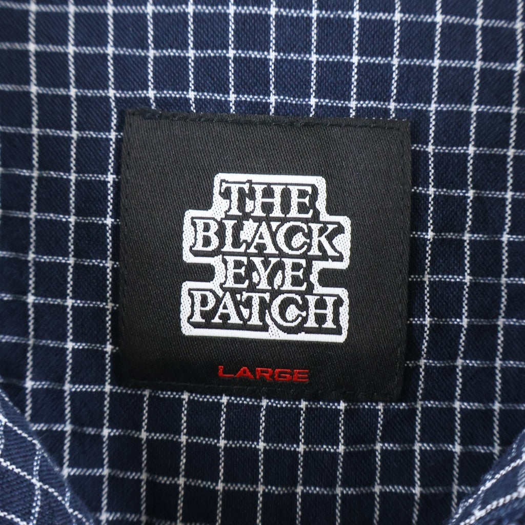 THE BLACK EYE PATCH(ブラックアイパッチ) GRID PATTERNED OE LOGO ANORAK グリッドパターン OEロゴ アノラックパーカー ジャケット ネイビー BEP-25SS-076