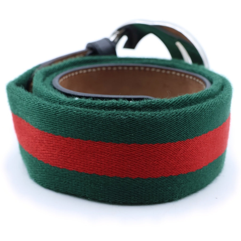 GUCCI(グッチ) インターロッキングG バックル ウェブ ベルト マルチカラー 411924 H917N