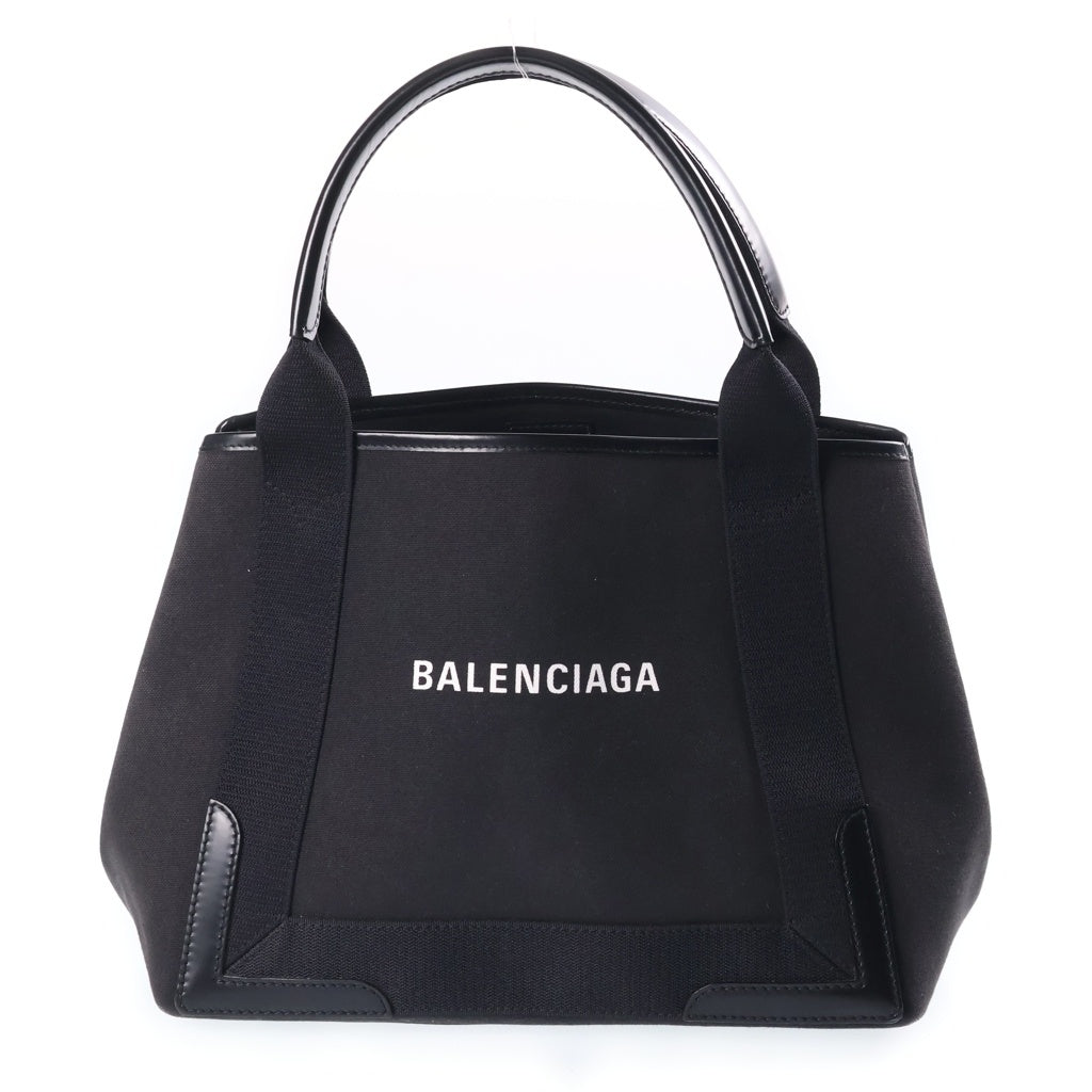 BALENCIAGA(バレンシアガ) NAVY CABAS S ネイビーカバス ハンドバッグ ブラック 339933 レディース