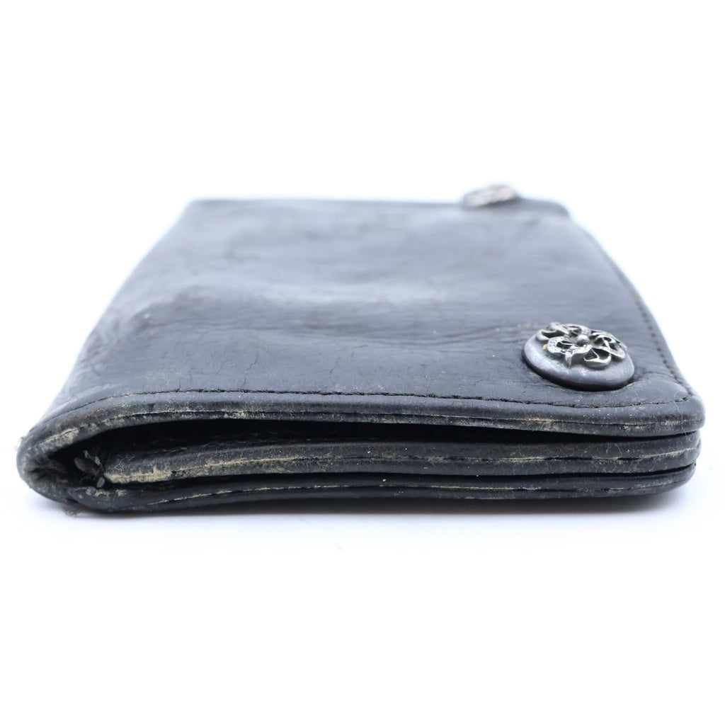 CHROME HEARTS(クロムハーツ) 1ZIP 1ジップ ケルティックボールボタン レザーウォレット 財布 ブラック