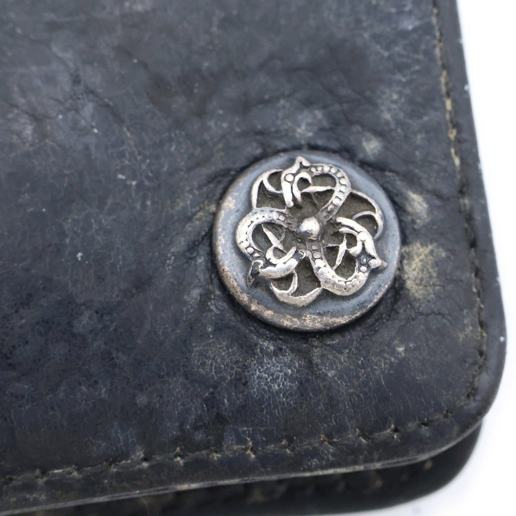 CHROME HEARTS(クロムハーツ) 1ZIP 1ジップ ケルティックボールボタン レザーウォレット 財布 ブラック