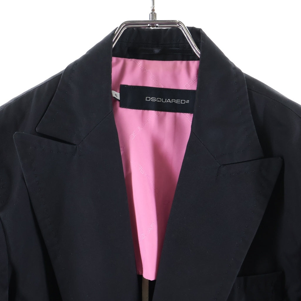 DSQUARED2(ディースクエアード) フックラペル コットンテーラードジャケット ブラック 71 BN013