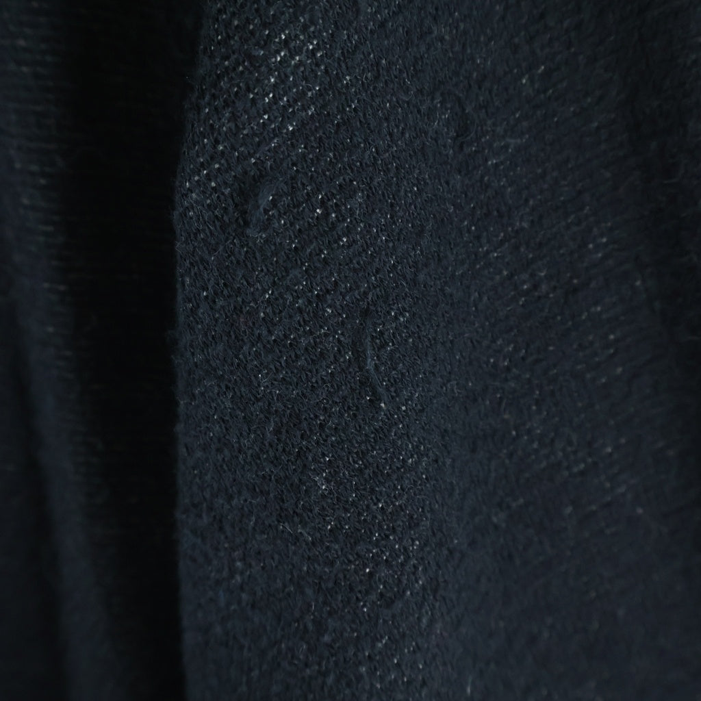 lucien pellat-finet(ルシアンペラフィネ) LEAF COTTON SWEATER カシミヤ混 リーフデザイン 長袖セーター ブラック