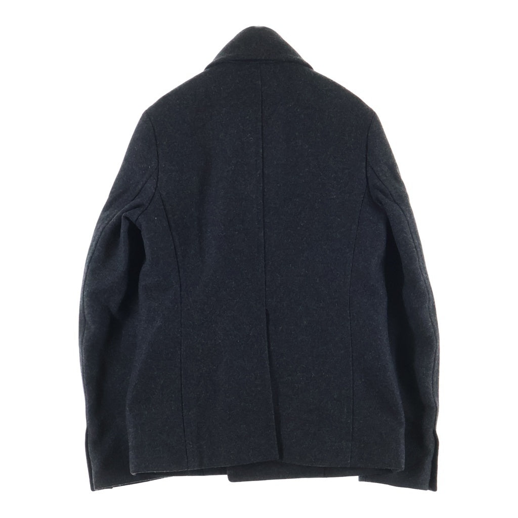 DSQUARED2(ディースクエアード) 裏地チェック メルトンウール ショート丈Pコート グレー 71 AM13771