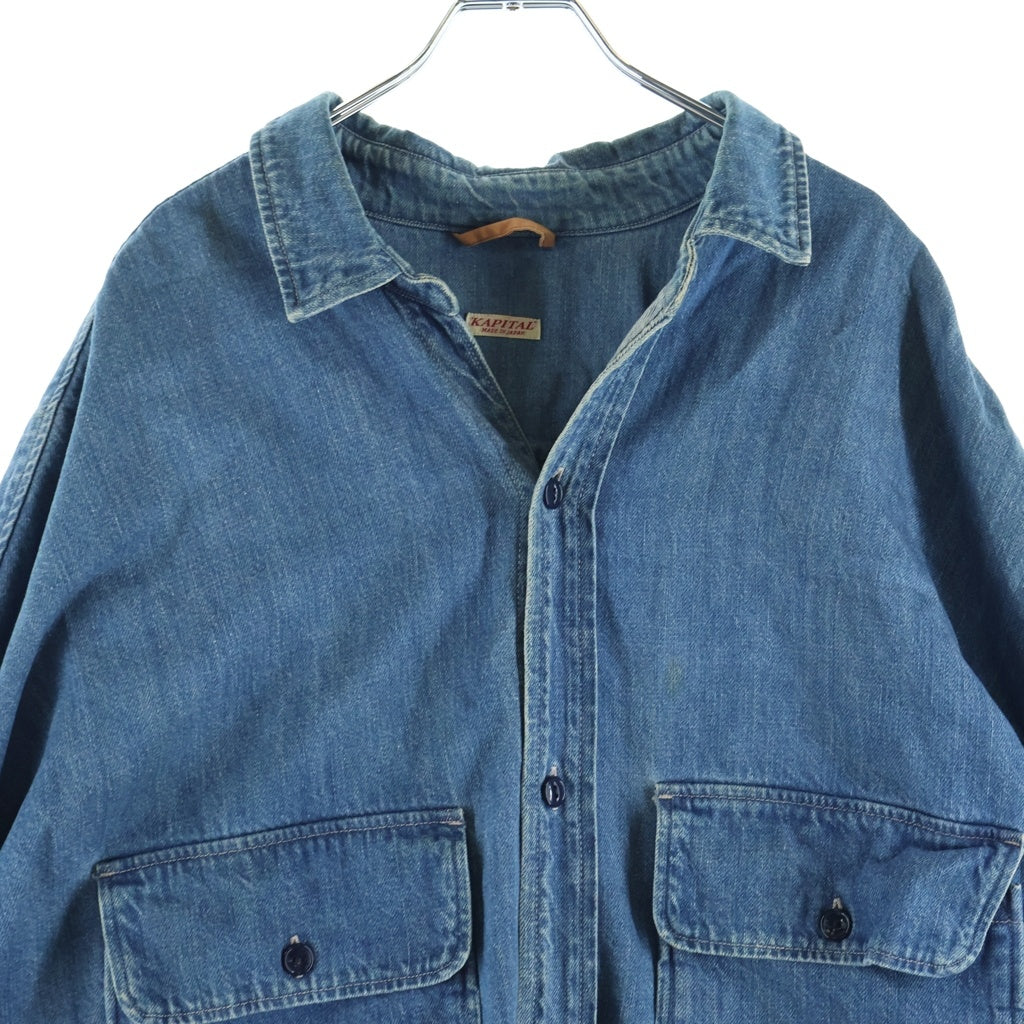 KAPITAL(キャピタル) 17AW 11.5ozデニム 長袖 CPOスラッピーシャツ インディゴK1708LS009 K1708LS009
