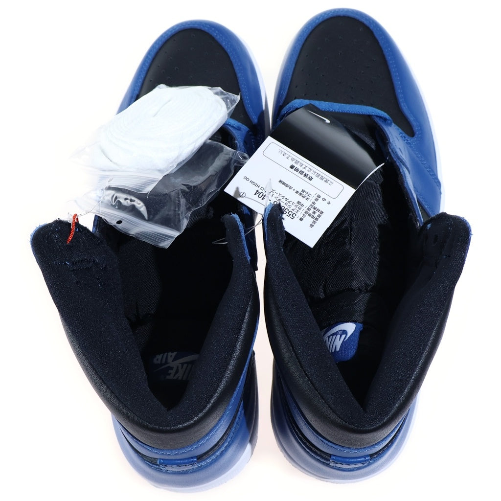 NIKE(ナイキ) AIR JORDAN 1 RETRO HIGH OG DARK MARINA BLUE エアジョーダン1 レトロ ダークマリーナブルー ハイカットスニーカーブラック/ブルー US10.5/28.5cm 555088-404
