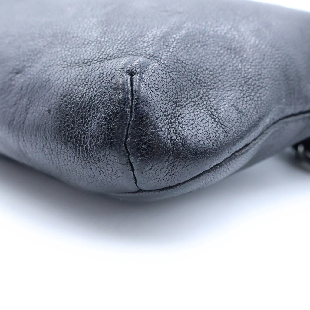 GUIDI(グイディ) SMALL FUNNY BAG スモール ファニー レザー クロスボディバッグ ブラック BV06