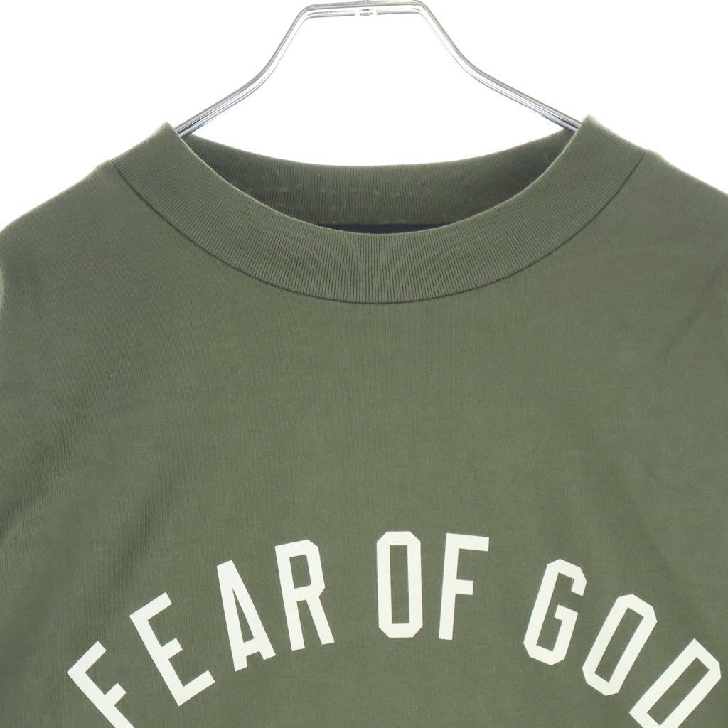 FEAR OF GOD ESSENTIALS(フィアオブゴッド エッセンシャルズ) ブランドロゴ プリント長袖Tシャツ カットソー カーキ