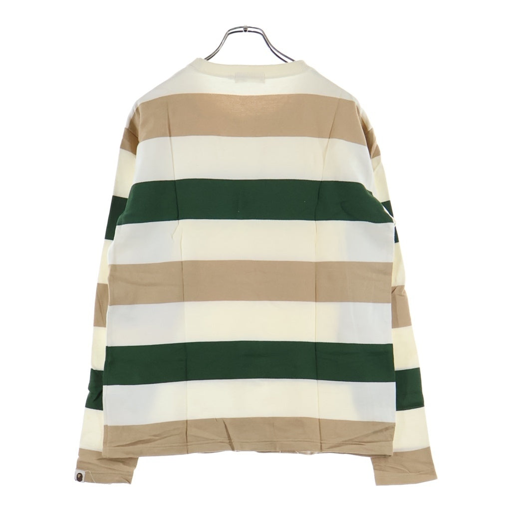 A BATHING APE(アベイシングエイプ) 90s 初期 クルーネック ボーダー 長袖Tシャツ カットソー マルチカラー