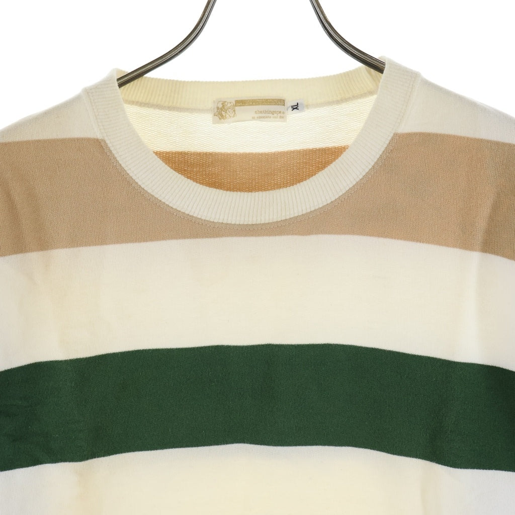 A BATHING APE(アベイシングエイプ) 90s 初期 クルーネック ボーダー 長袖Tシャツ カットソー マルチカラー