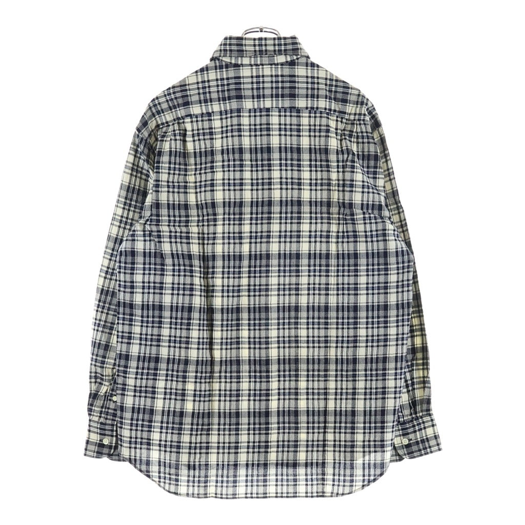 A BATHING APE(アベイシングエイプ) 90s 初期 胸ワンポイントロゴ 長袖チェックシャツ マルチカラー