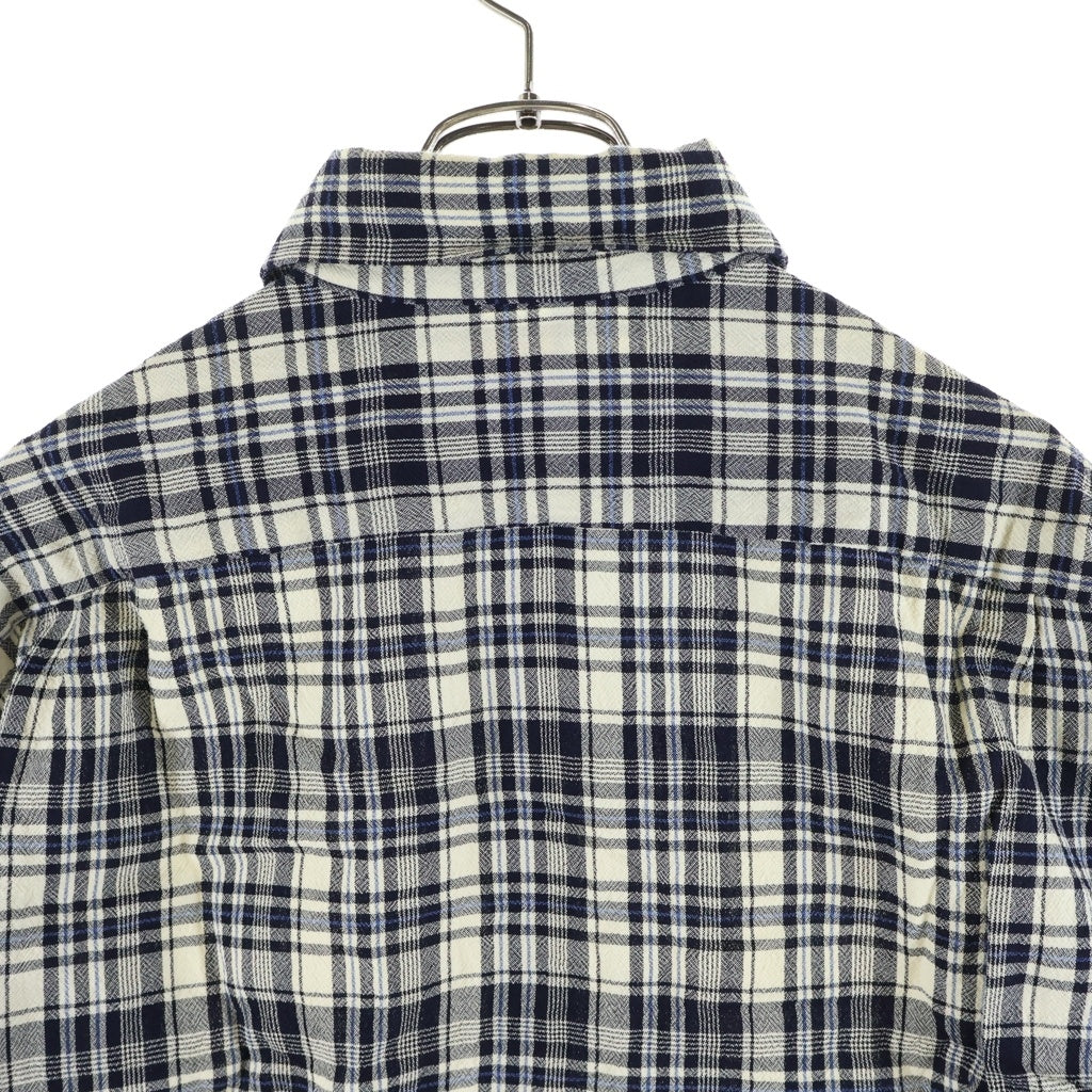 A BATHING APE(アベイシングエイプ) 90s 初期 胸ワンポイントロゴ 長袖チェックシャツ マルチカラー