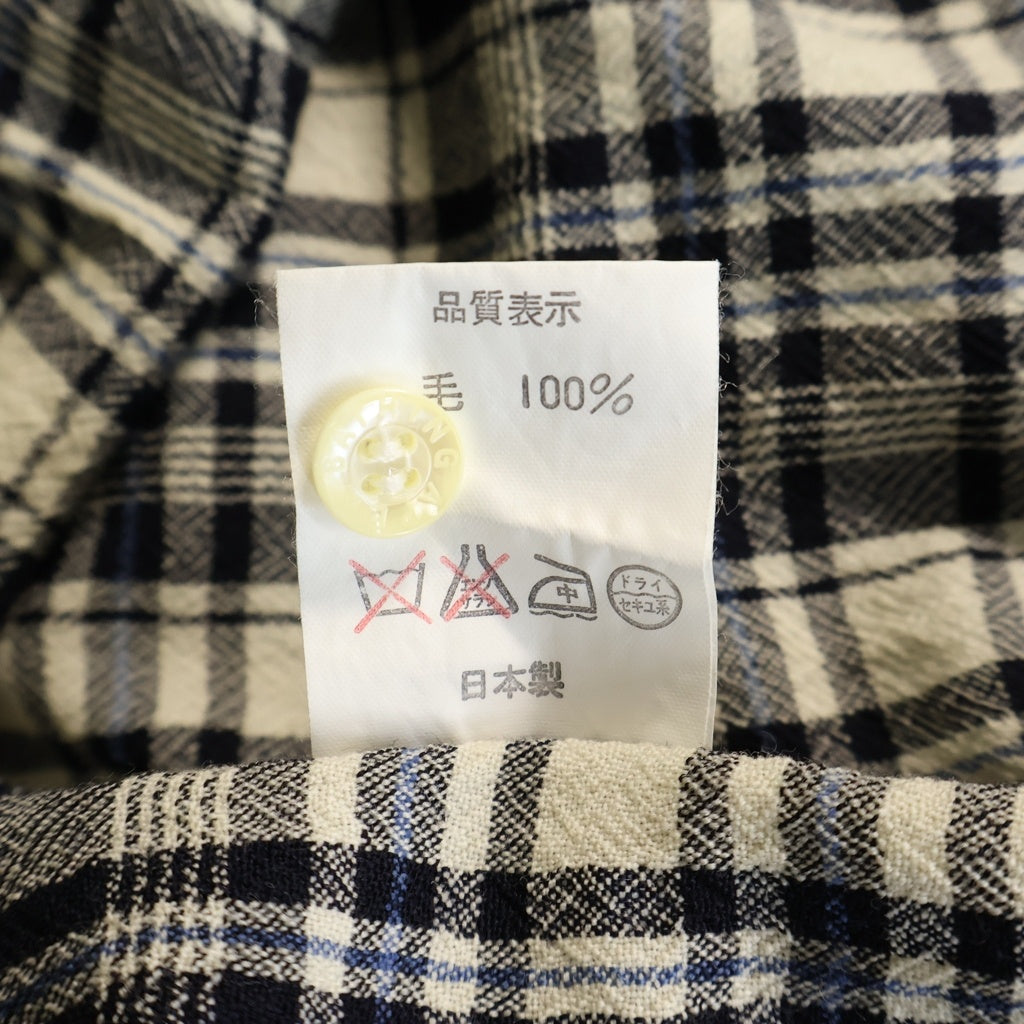 A BATHING APE(アベイシングエイプ) 90s 初期 胸ワンポイントロゴ 長袖チェックシャツ マルチカラー
