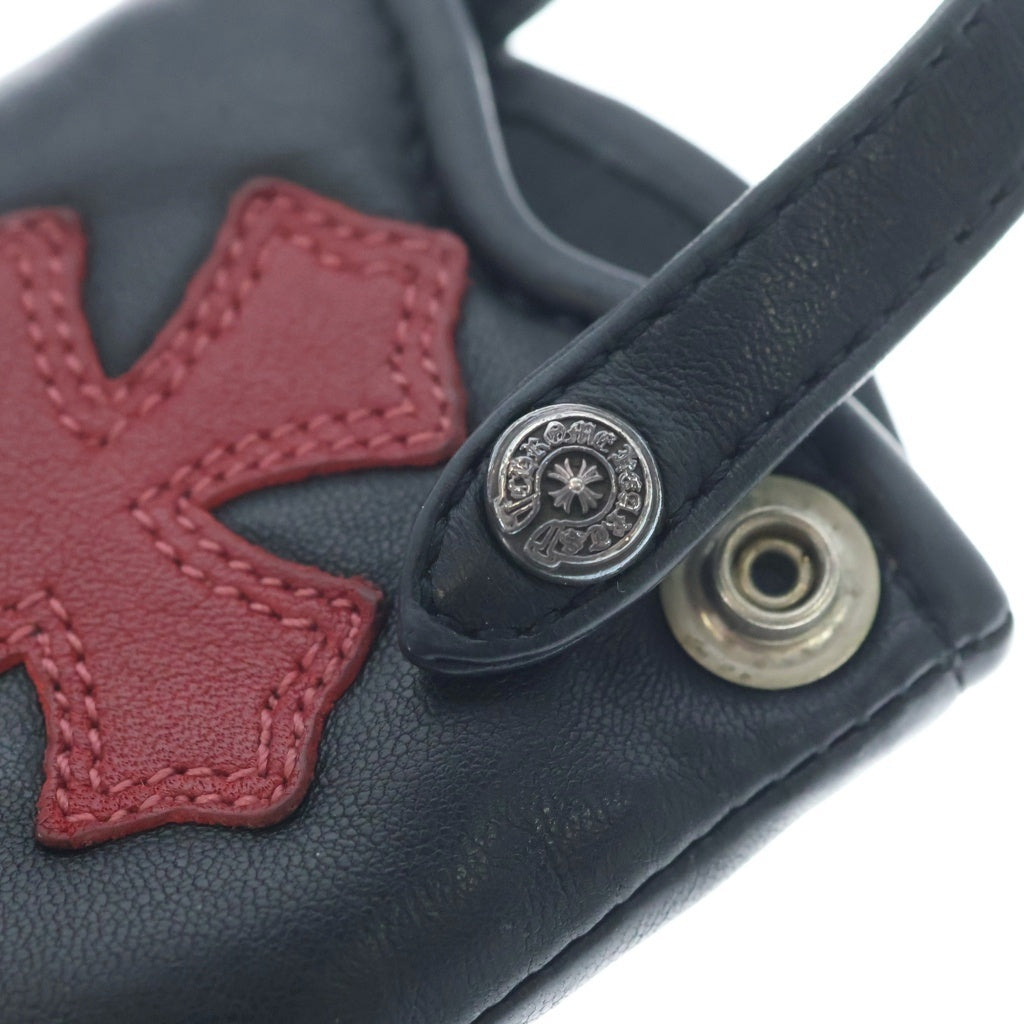 CHROME HEARTS(クロムハーツ) Zippo Patch Sling Pouch クロスパッチ ジッポポーチ ブラック/レッド