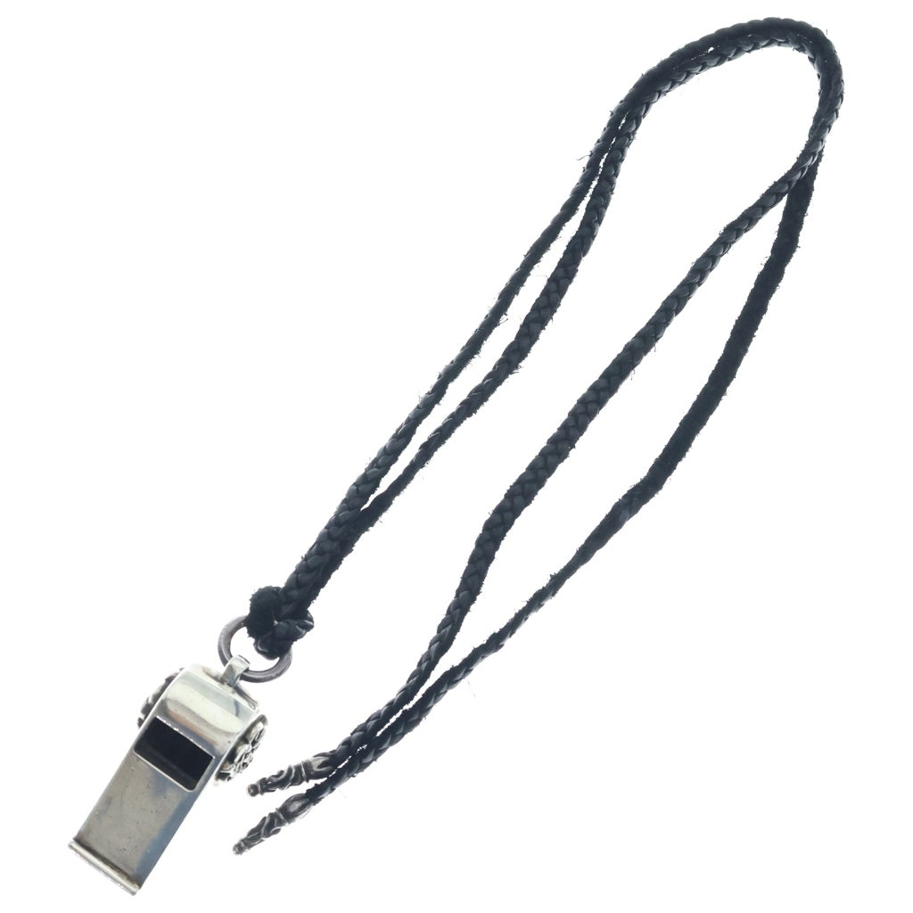 CHROME HEARTS(クロムハーツ) CELTIC WHISTLE PENDANT ケルティック ホイッスルレザーペンダント シルバー/ブラック