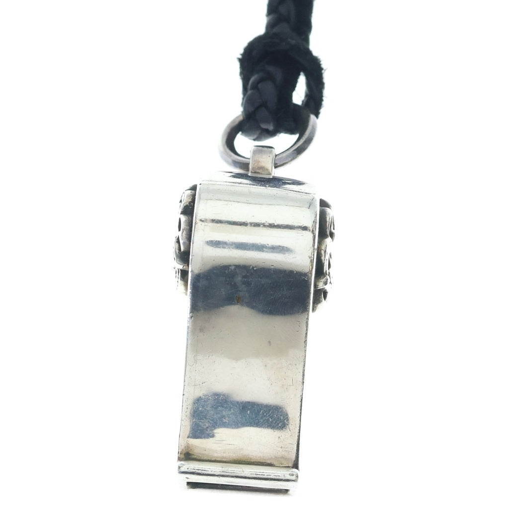 CHROME HEARTS(クロムハーツ) CELTIC WHISTLE PENDANT ケルティック ホイッスルレザーペンダント シルバー/ブラック
