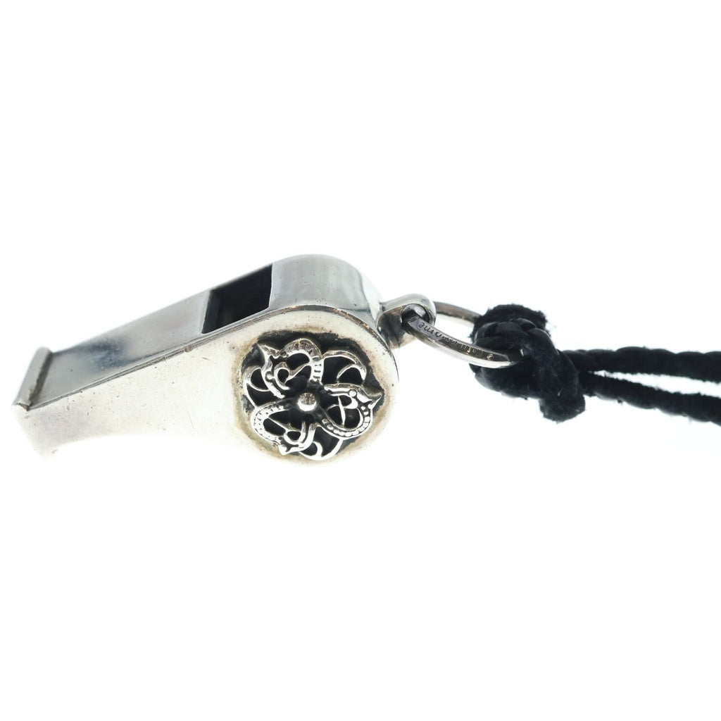 CHROME HEARTS(クロムハーツ) CELTIC WHISTLE PENDANT ケルティック ホイッスルレザーペンダント シルバー/ブラック
