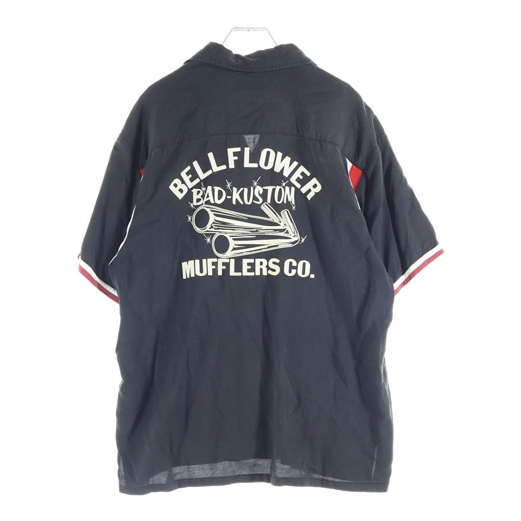 HYSTERIC GLAMOUR(ヒステリックグラマー) ボーリング 胸ポケット 半袖シャツ ブラック 2AH-9960