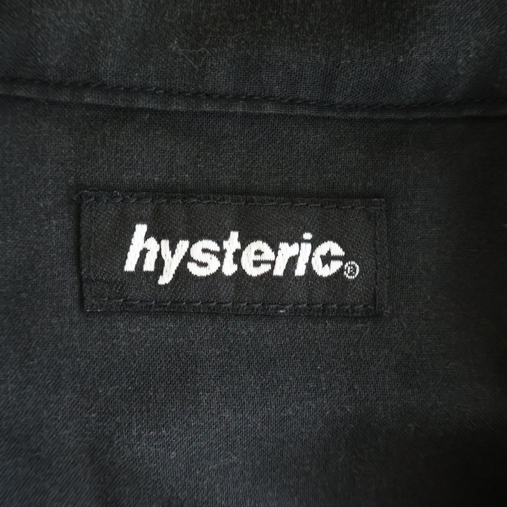 HYSTERIC GLAMOUR(ヒステリックグラマー) ボーリング 胸ポケット 半袖シャツ ブラック 2AH-9960