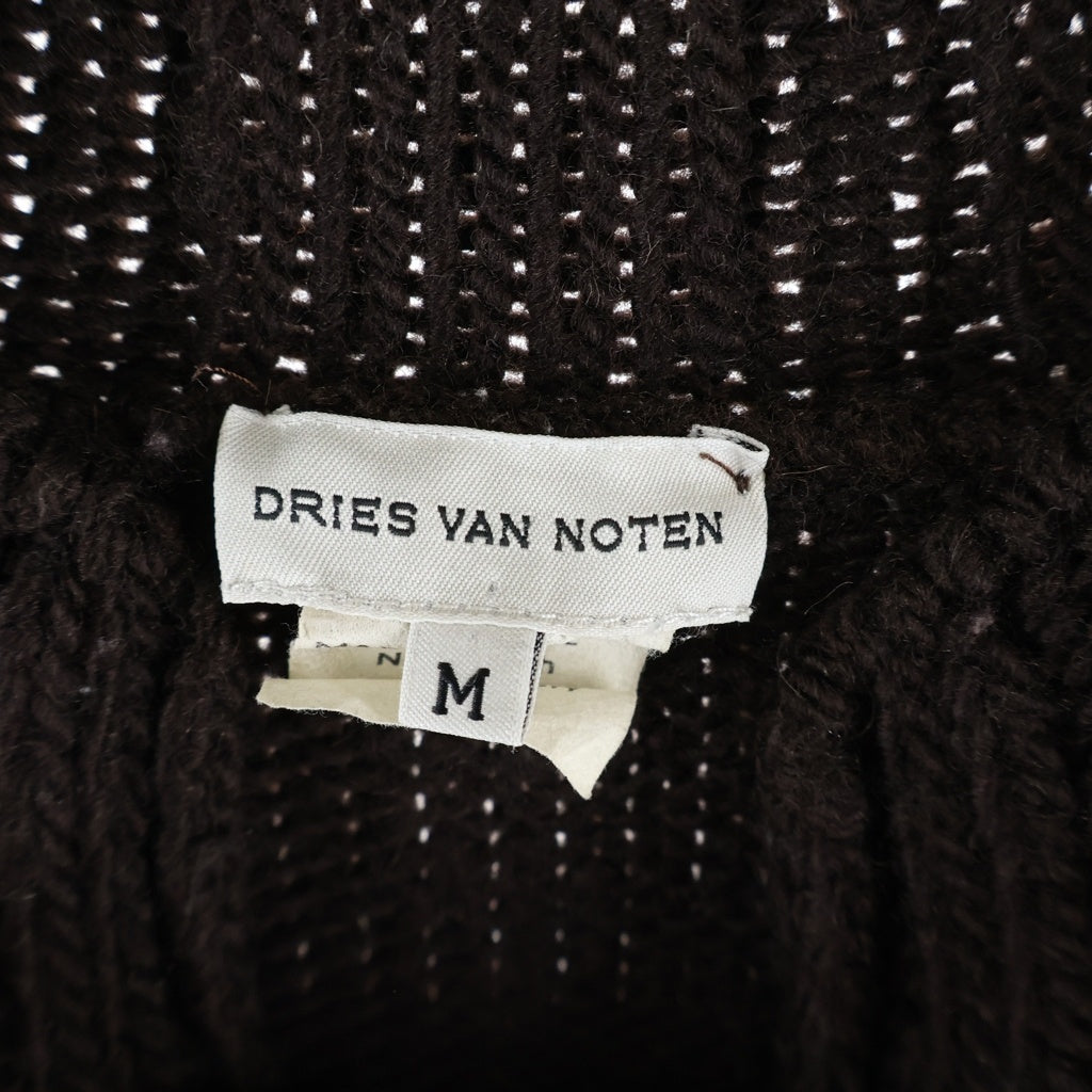 DRIES VAN NOTEN(ドリスヴァンノッテン) 90s ライカ期 アーカイブ ショート丈 ウール 長袖セーター ブラウン 3951-6011