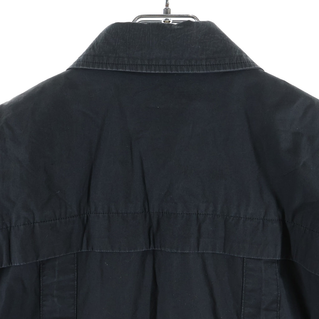 DRIES VAN NOTEN(ドリスヴァンノッテン) 90s ライカ期 コットン ジップアップシャツジャケット ブラック 3152-1504