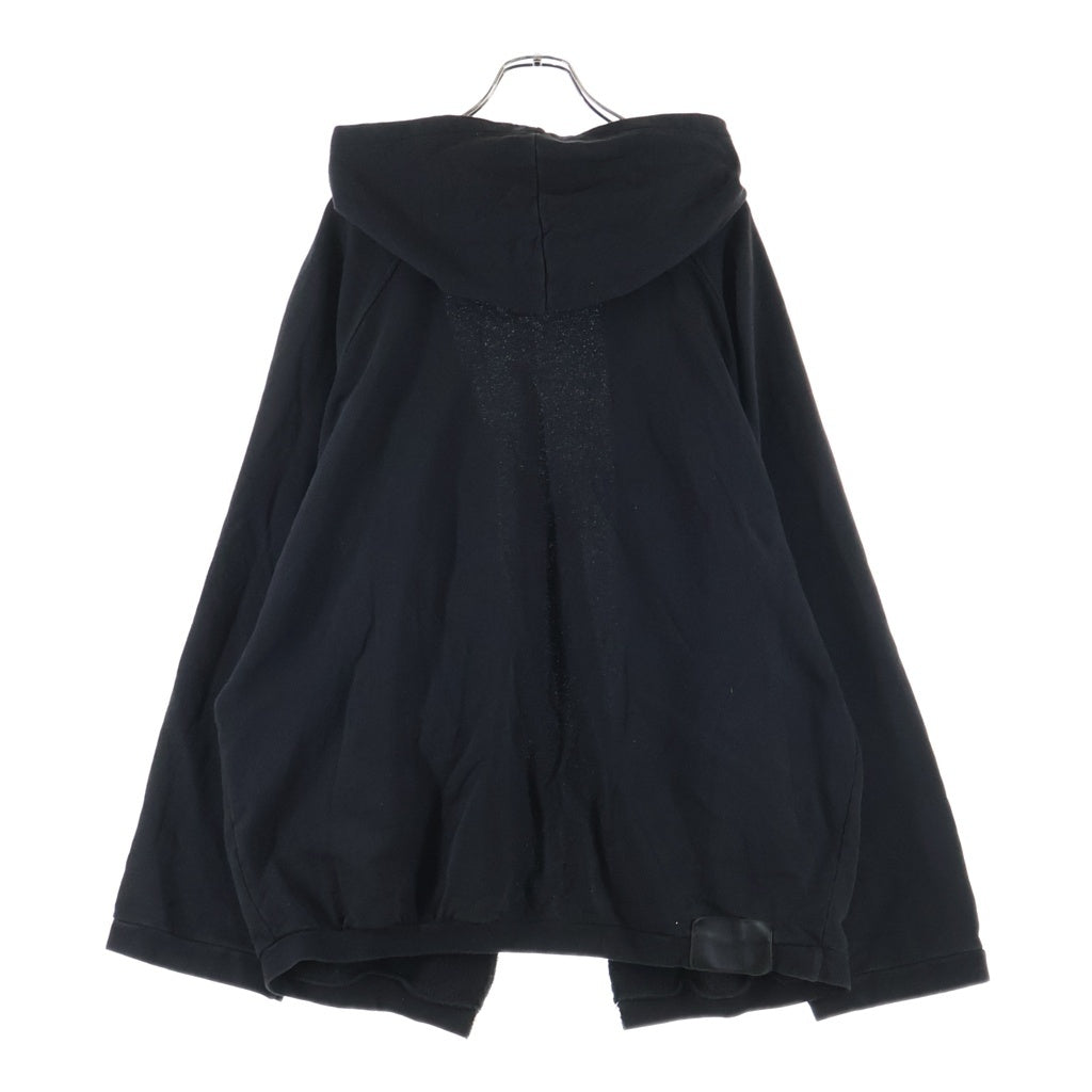 RAF SIMONS(ラフシモンズ) 03SS ARCHIVE NEW KIDS INC アーカイブ フロントカットデザイン ノージップフーディー パーカー ブラック
