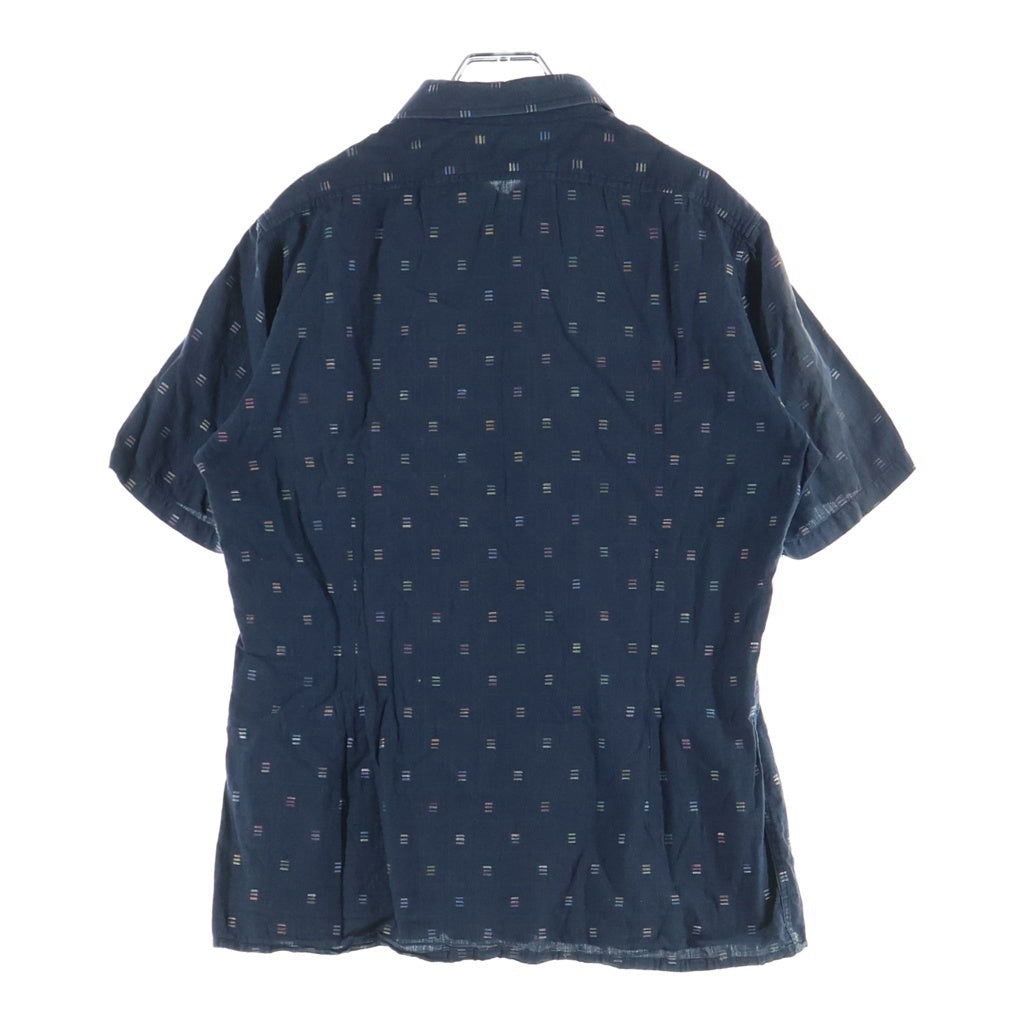 RAF SIMONS(ラフシモンズ) 00SS SUMMA CUM LAUDE期 ダッシュスクラッチ柄 半袖シャツ ネイビー