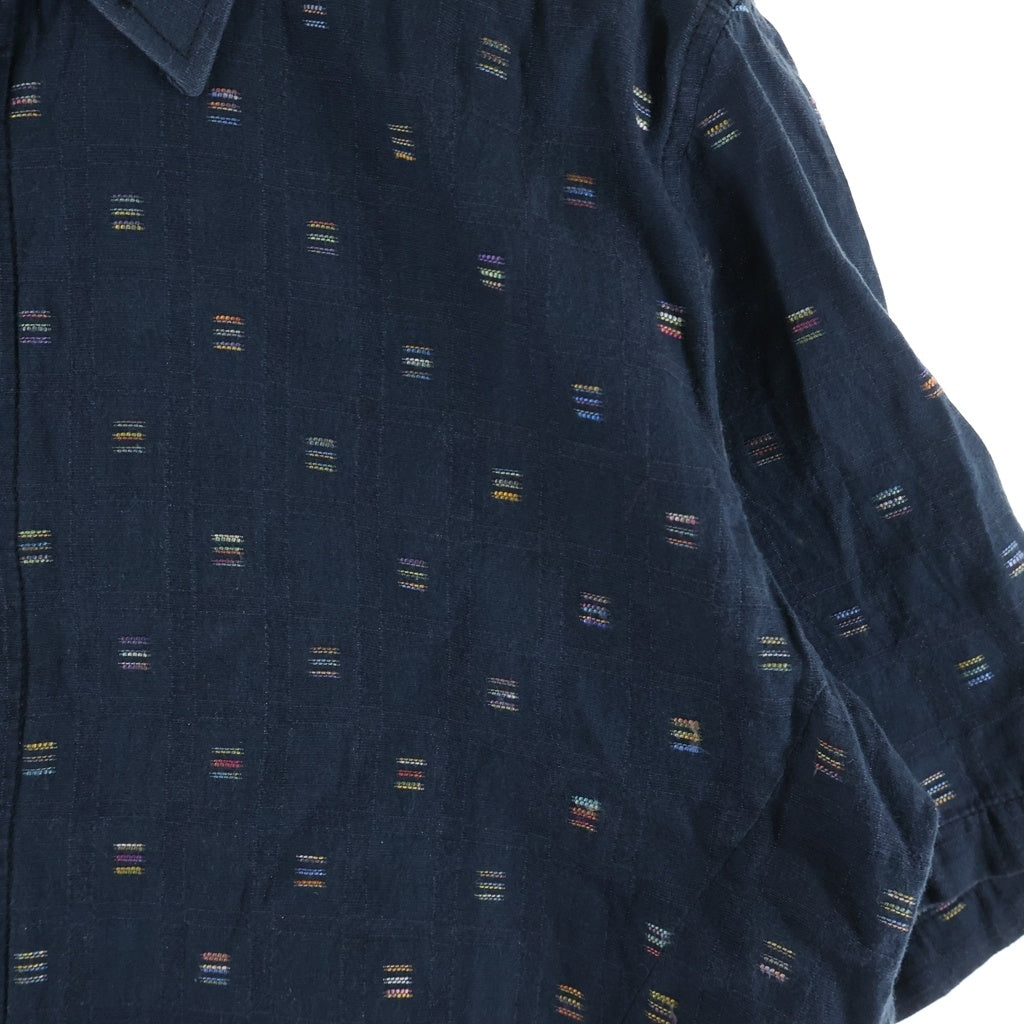 RAF SIMONS(ラフシモンズ) 00SS SUMMA CUM LAUDE期 ダッシュスクラッチ柄 半袖シャツ ネイビー