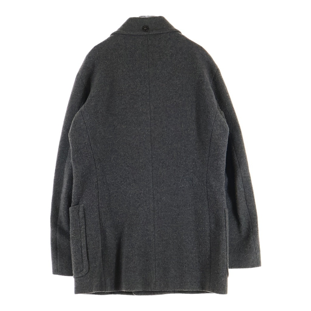 ANN DEMEULEMEESTER(アンドゥムルメステール) 4ポケット ショルダー素材切替 ウールジャケット グレー