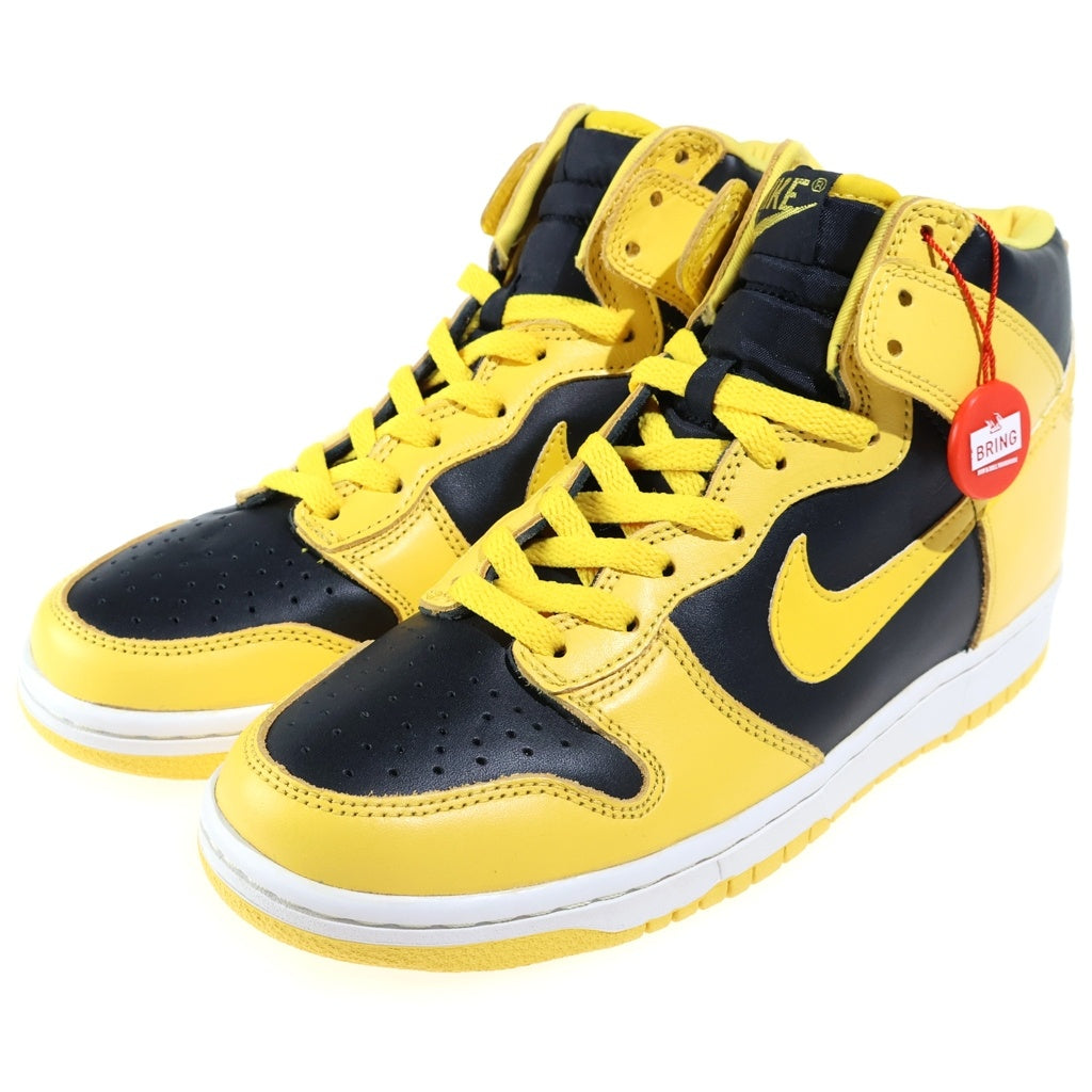 NIKE(ナイキ) 【1999年製】DUNK HIGH IOWA ダンクハイ LE アイオワ 復刻 ハイカットスニーカー ブラック/イエロー US8/26cm 630335 071 00