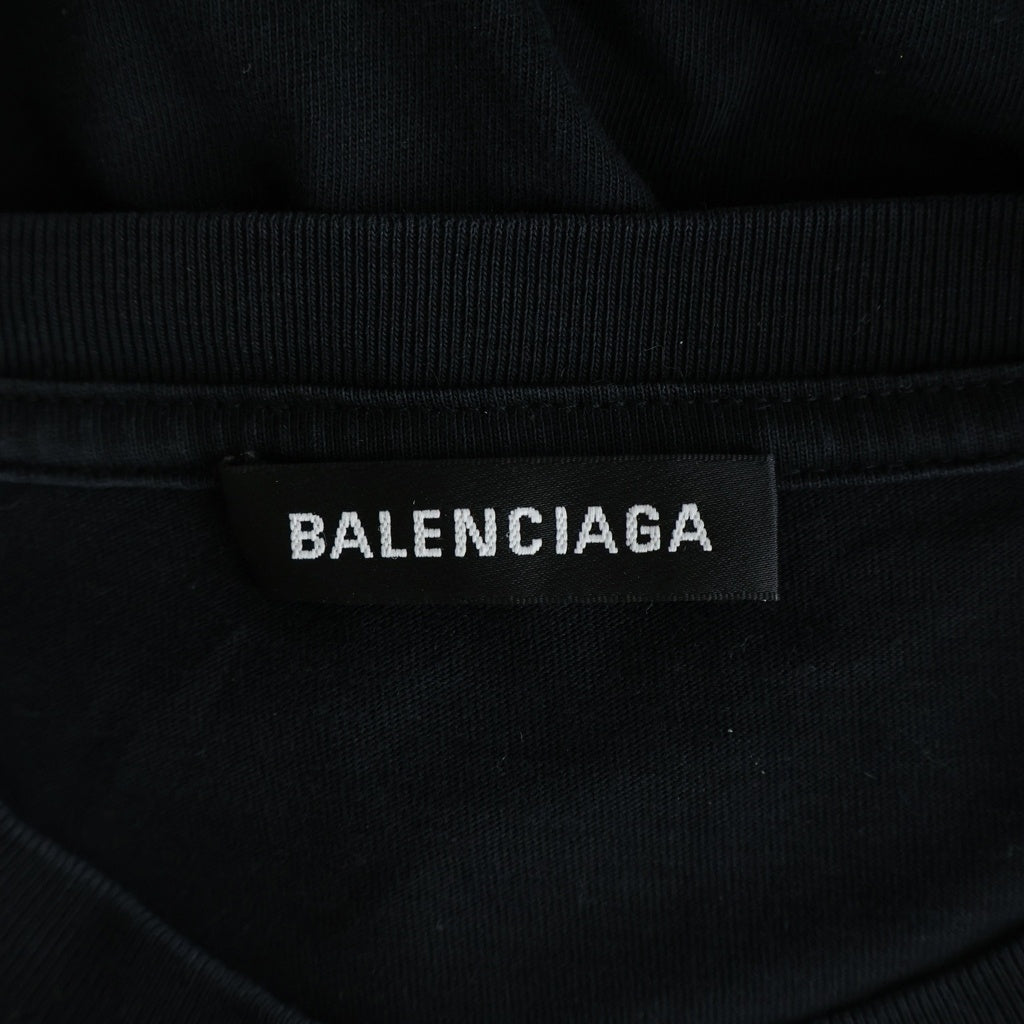BALENCIAGA(バレンシアガ) 17AW Campain Logo Tee キャンペーンロゴ 半袖Tシャツ カットソー ブラック 508203 TAV44