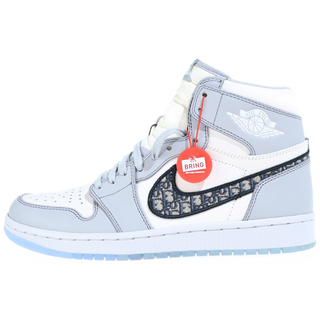 NIKE(ナイキ) DIOR AIR JORDAN 1 HIGH OG ディオール エアジョーダン1 ハイカットスニーカー ホワイト/グレー US8.5/26.5cm CN8607-002